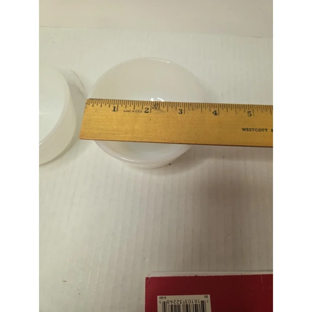 Vintage anchor hocking fire king milk glass custard dishes 2